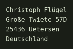Name und ladungsfähige Anschrift des Betreibers (als Grafik; auf Anfrage per E-Mail auch in Textform)